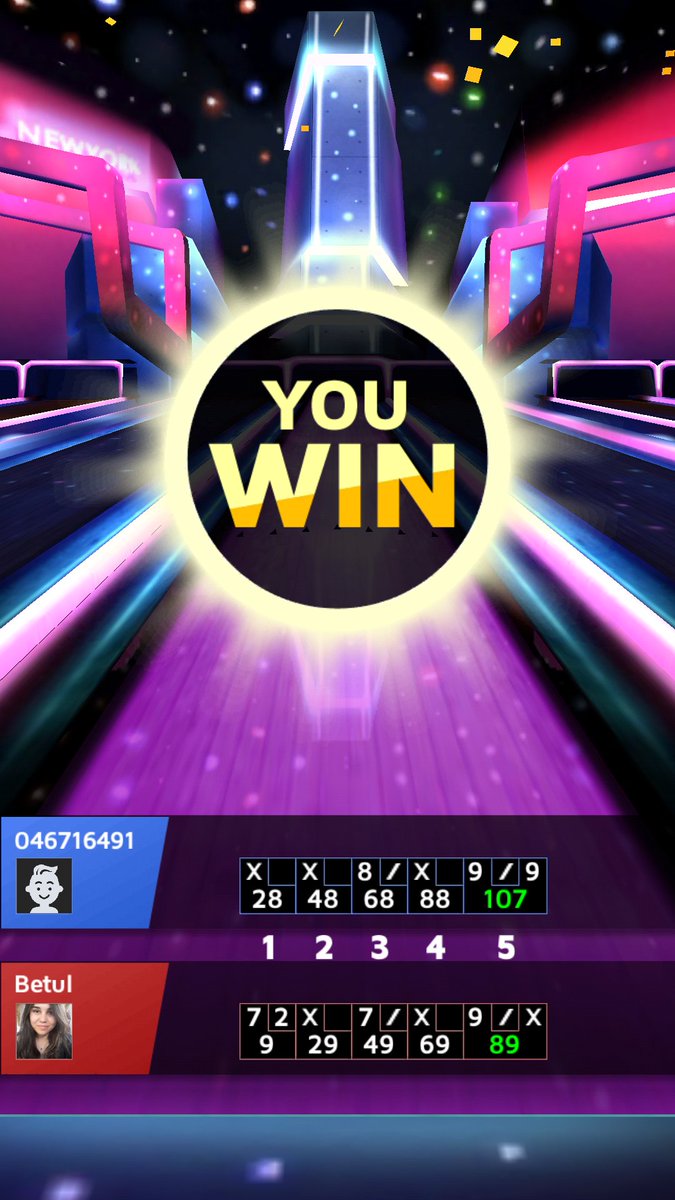 sdcharles07's tweet image. I won at New York stage with 107 points! Challenge me now![goo.gl/PKD66U] #Bowling_King