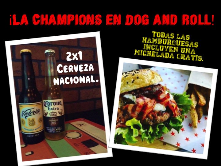 dog_n_roll_'s tweet photo. Conoce las promociones que tenemos para disfrutar la  final de #ChampionsLeague. ¡Te esperamos! #ilovedogandroll #doglovers #dogfriendly https://t.co/ewpXpcMbPv