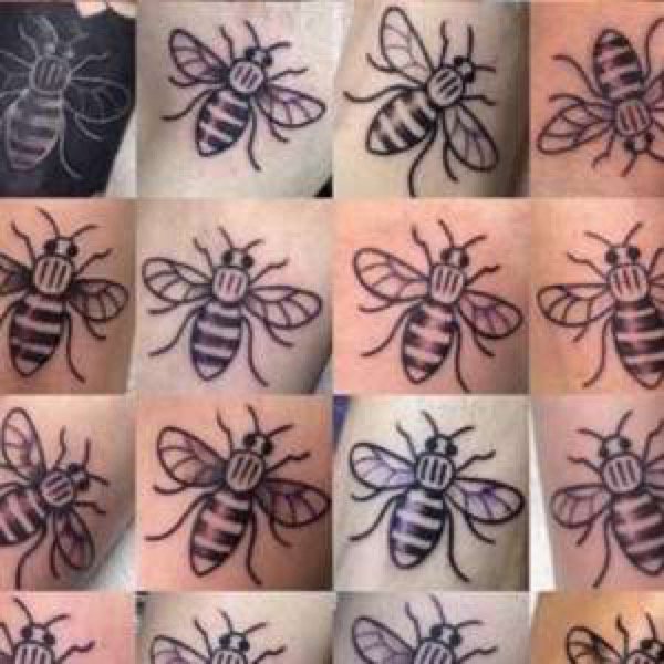 LadyLiberty411's tweet photo. Why thousands of people in #Manchester are getting #beetattoos 

 https://t.co/M3wNA8sX8P https://t.co/8VJd82gSwO