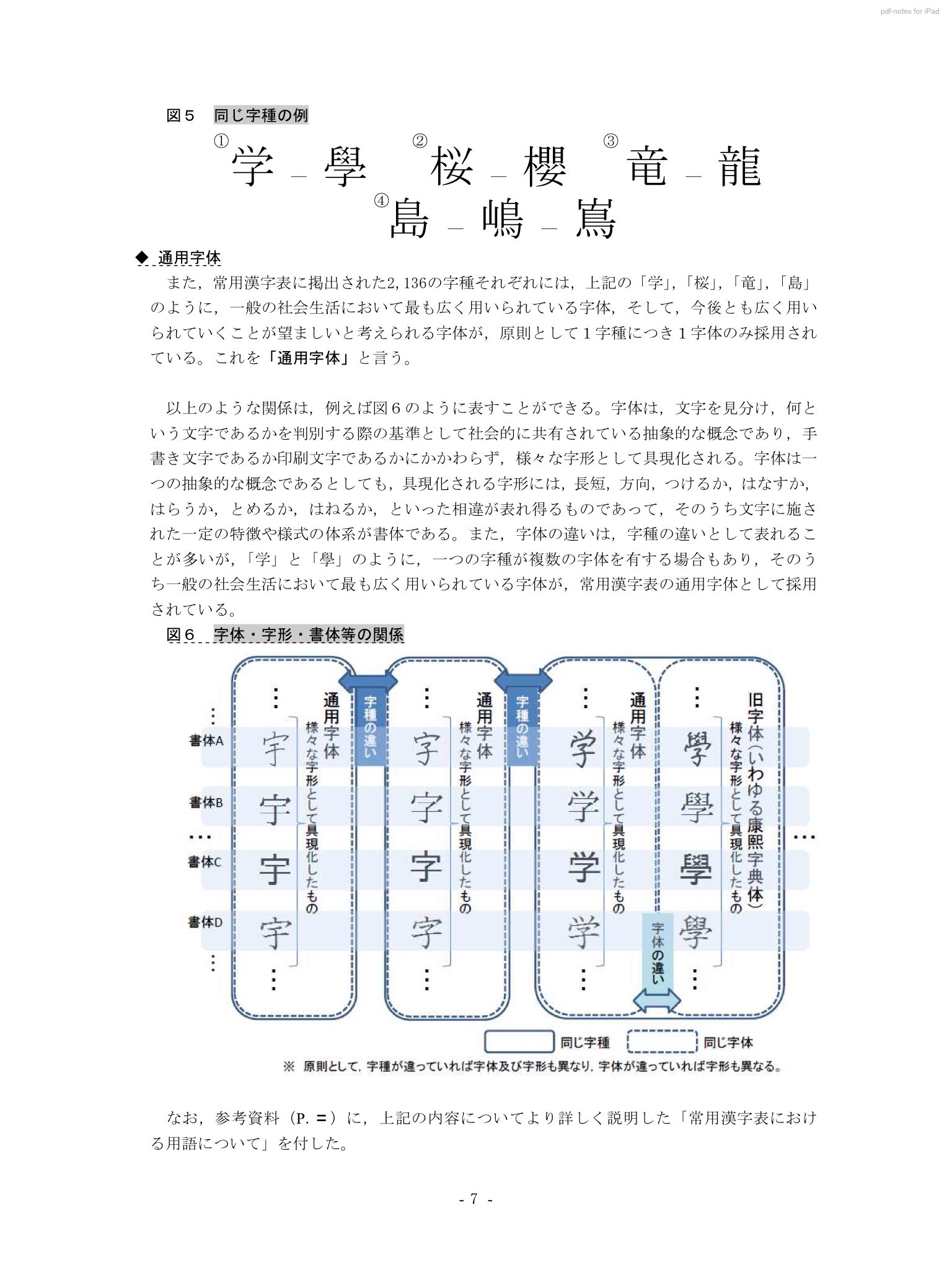 Takashi Matsui 漢字での印刷の活字書体と手書き文字との整合性をどうするかは 有識者 が議論してくれているようです この資料って詳しいやつが三省堂から本になって出てなかったかな