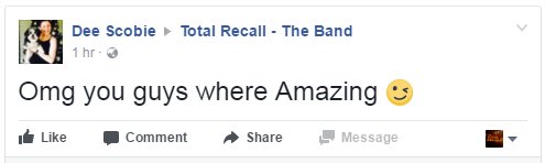 bandtotalrecall's tweet photo. Another happy customer (from our Facebook Page): https://t.co/xtCXfdU5Sp https://t.co/6qQxLICswC