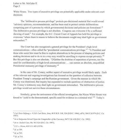 kylegriffin1's tweet photo. New: Top House Judiciary Dems warn Trump in a letter not to block Comey's testimony, say the public may view it as obstruction of justice. https://t.co/8HU4suSYeN