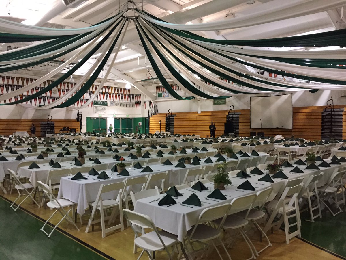 ArchieW_HS's tweet photo. Our gym is all ready for our "Last Chapter" senior dinner. https://t.co/XsMUED0kmj