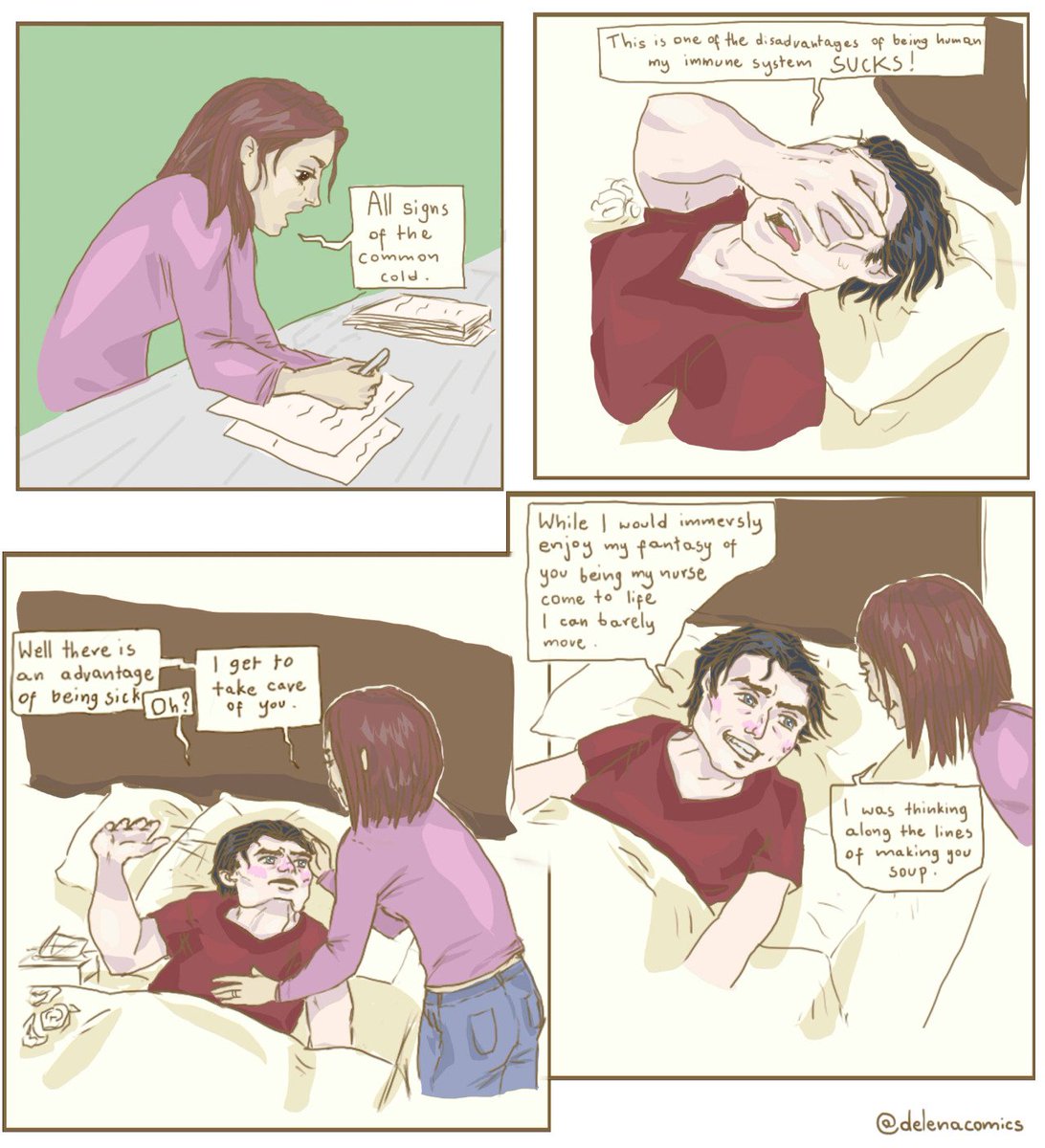 DelenaComics's tweet photo. Comic Strip: 'Somebody Get Me a Doctor' 
Writer: @EldestDamon 
Artist: @aniakedzierska 
 
#DelenaComics https://t.co/OGFT1zTmVb