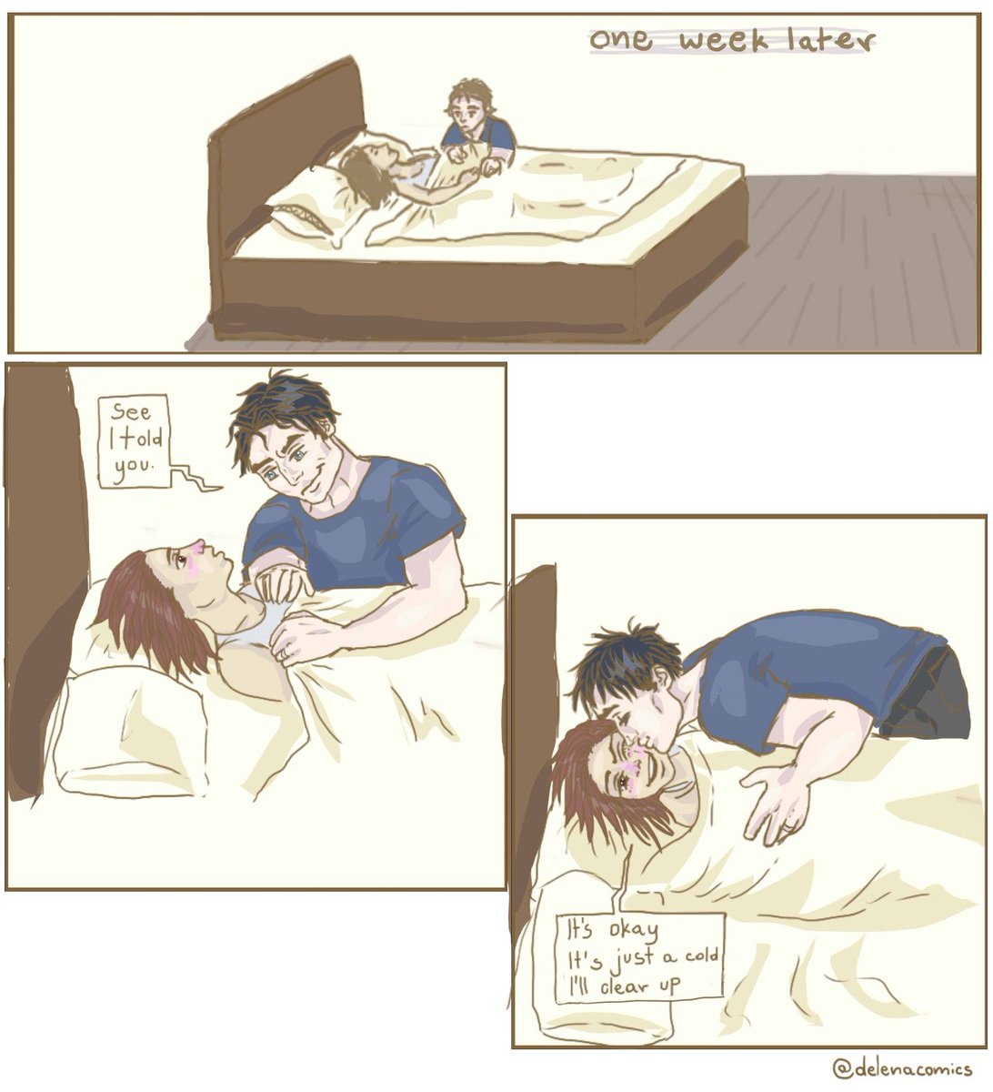 DelenaComics's tweet photo. Comic Strip: 'Somebody Get Me a Doctor' 
Writer: @EldestDamon 
Artist: @aniakedzierska 
 
#DelenaComics https://t.co/OGFT1zTmVb