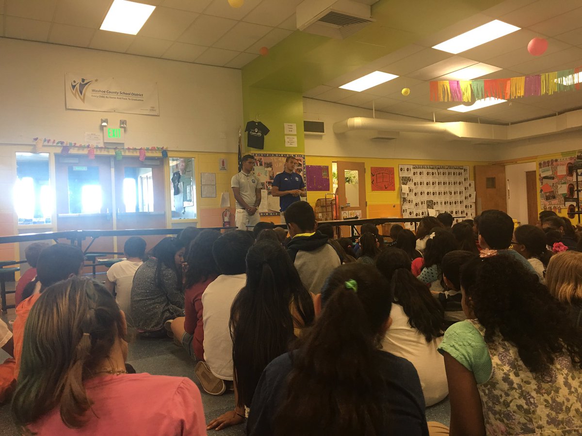Thank you <a href="/reno1868fc/">Reno 1868 FC</a> for taking time to come talk to our students about working hard in school <a href="/CorbettCougars/">Corbett Elementary</a>