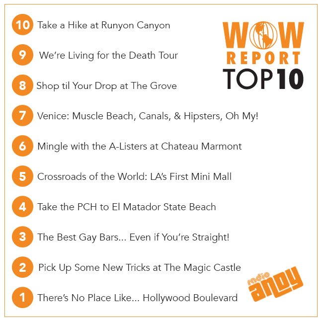 WorldOfWonder's tweet photo. That's a wrap on #TheWOWReport Top 10, LA hot spots edition! Thanks for joining @fbailey, @TOMofLA, & @JSJdarling on @RadioAndySXM! https://t.co/2GwmqPjtTl