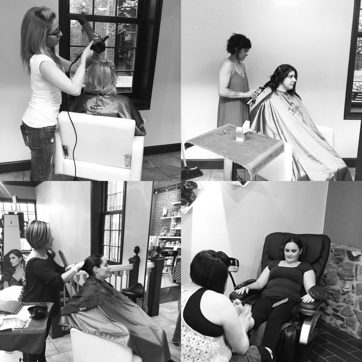 _Envy_Studio_'s tweet photo. During makeover photos #envystudio #lancaster #downtown #glam #color #makeup #pedis #manis #fun101.3 #lularoe https://t.co/fDciIwaVg6
