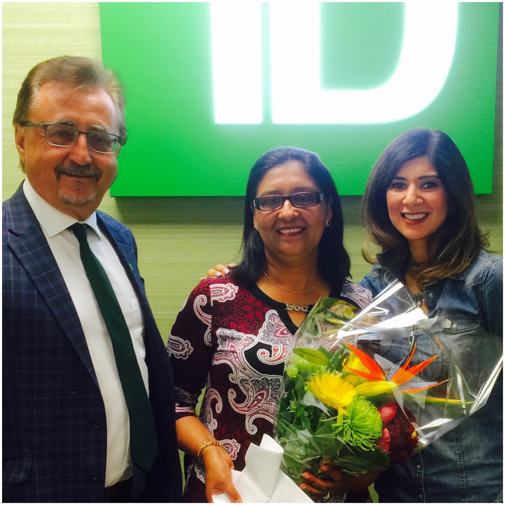 Pauline is celebrating "20" Years with TD💚 thank you for all that you do Pauline #YouMakeTD  <a href="/whiterockbob/">Bob Bezubiak</a>