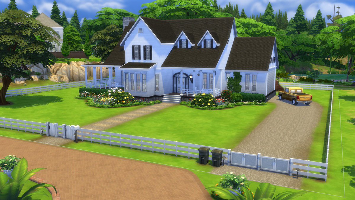 IrrelephantSims's tweet photo. Another #FreebuildFriday stream was a success! Built a southern farmhouse. Will finish it up next week and make a family to live in it ^_^ https://t.co/AkbiC1c3A5