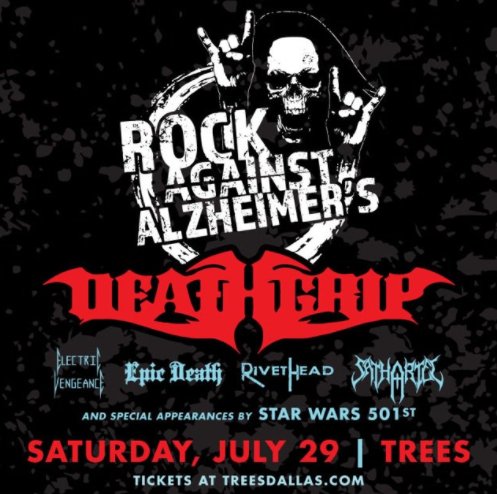 LiveAFus's tweet photo. #RT CONCERT ANNOUNCEMENT: #RockAgainstAlzheimers ft. @DeathGripMetal &amp; more - 7/29. Tickets on sale now! https://t.co/WFNVmaCREl https://t.co/Yp4T157KoA