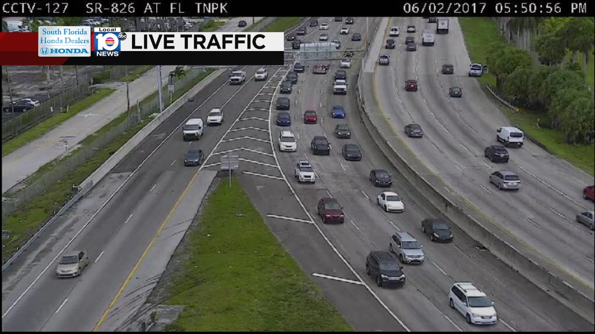 UPDATE: SR-826 EB at I-95 has re-opened. Expect heavy delays. #TRAFFIC #MIAMI https://t.co/tTdfRGHKRZ