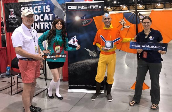 NetAppIT's tweet photo. @OSIRISREx was well represented at #phoenixcomicon2017 last week. https://t.co/U0ayqCEv6K