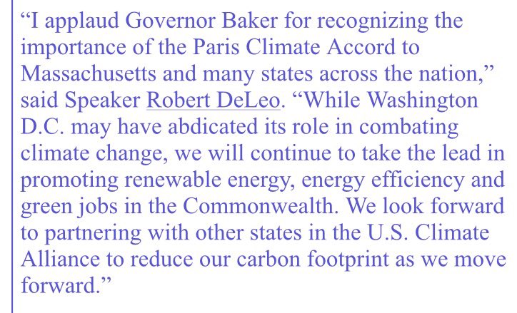 While Washington may have abdicated its role in combating climate change, MA will continue to take the lead in promoting renewable energy
