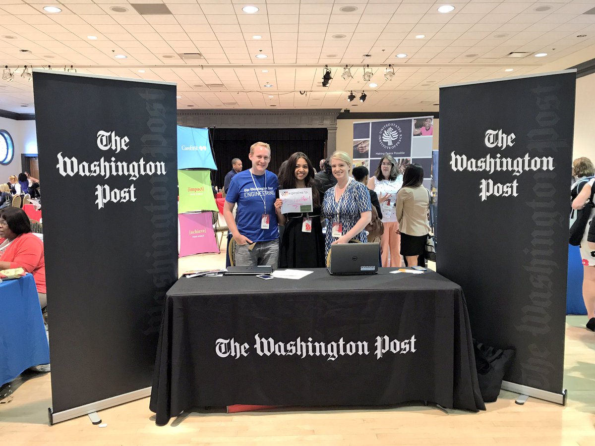 TeamWashPost's tweet photo. After meeting 1,000+ women leaders at #NCCWSL17, we're even more excited for the future of media + media technology. https://t.co/C3KgFaEOSu