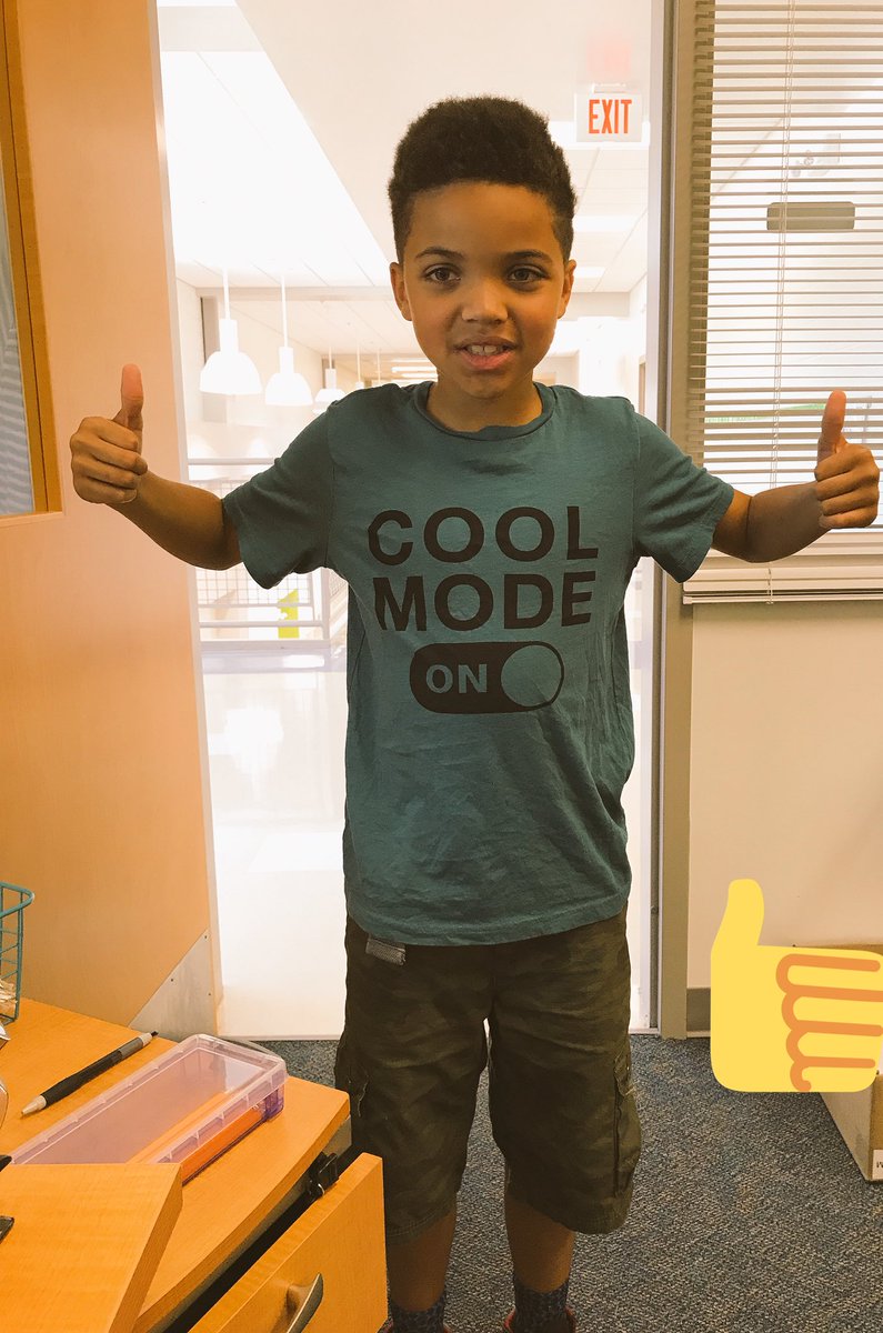 pgesflyers's tweet photo. Cool Mode is ON because EOGs are off for the weekend! #coolmode #wedontstressthetest #pgesflyers #almosta5thgrader #Friyay 👍🤙✌️ https://t.co/ltu5yPivjT