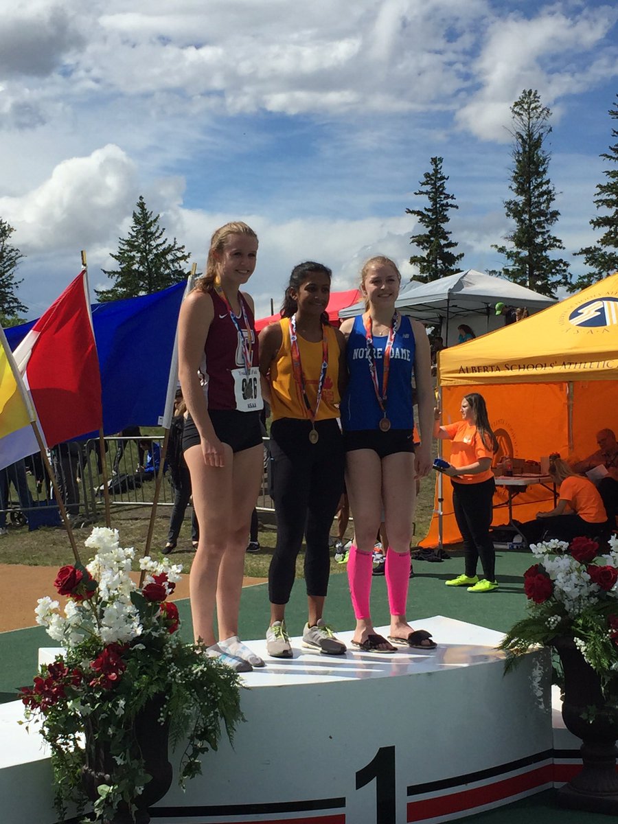 Skylar Sieben on the podium for the second time. Silver Medal in the hurdles.  #WeAreCobras