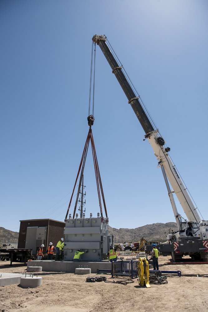 Working to transform our energy economy, one solar plant at a time. A few shots from yesterday's transformer install at Jacumba. #theSREway