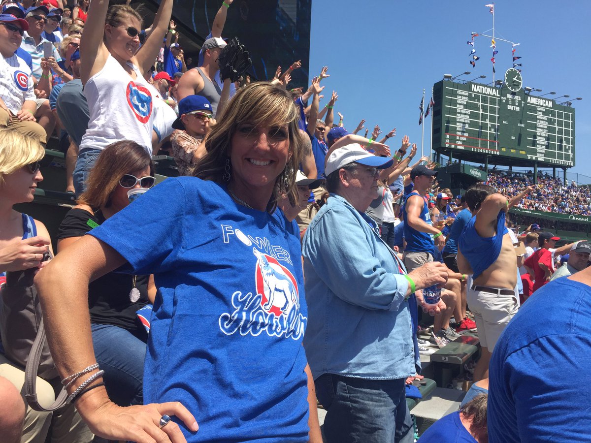 1908tees's tweet photo. @DexterFowler you go - WE GO! ton of #FowlersHowlers in the bleachers today. Miss you, bro! #ThatsCub #LeadOffHR https://t.co/B5njtrLiuD