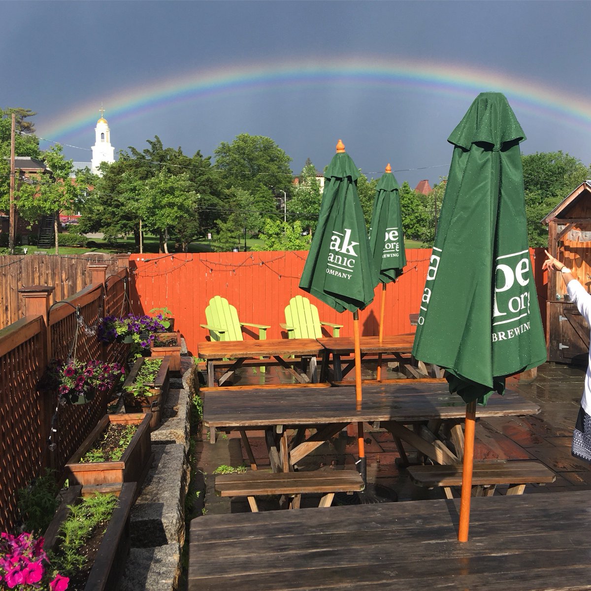 FlatbreadP's tweet image. The weekly specials seem to be gold! Says this rainbow :) #flabtreadprovidence #providence #flatbread #local #organic #rhodeisalnd
