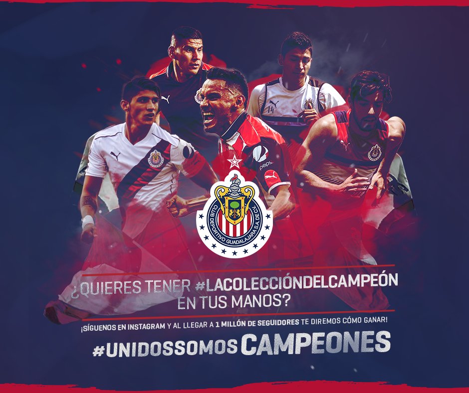 Chivas's tweet photo. ¡Síguenos en Instagram y gánate nuestros 5 jerseys! 👌🇦🇹#LaColecciónDelCampeón 👉https://t.co/n69KcRznlH https://t.co/uZeFnkWjmp