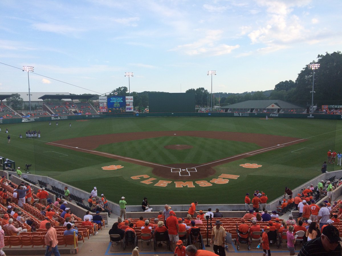 visitclemson's tweet photo. 20 minutes until 1st pitch @ClemsonBaseball. Tiger take on UNCG in @NCAA regional. #sportsinSC https://t.co/UgIAOFlXN8