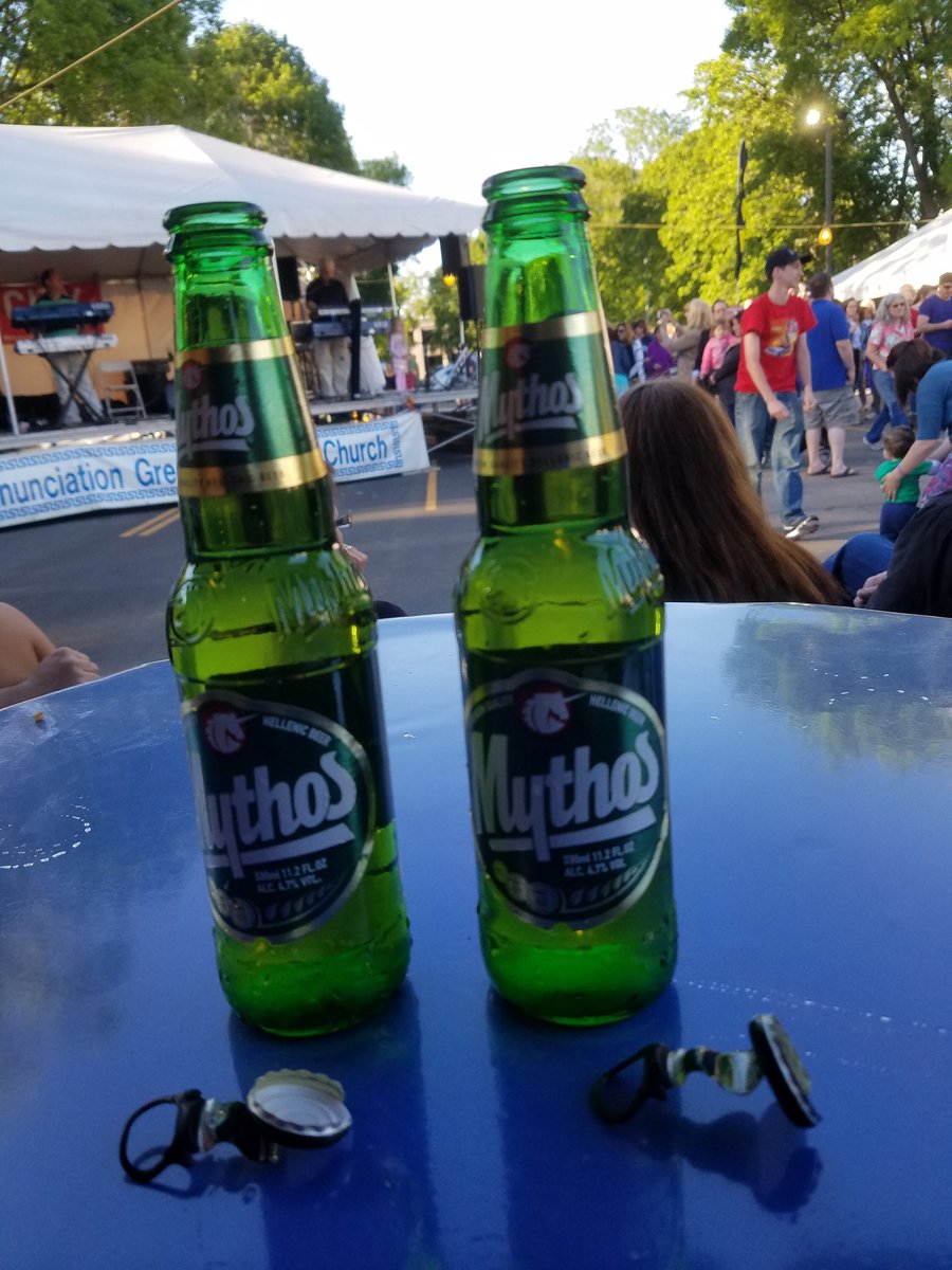 34ROCKYP's tweet photo. Ok. We have our libation, now we just need @m_stathnyr and his troupe of dancers! Best #GreekFest in town. #Announciation @RocKnighthawks https://t.co/9pX2L1vlnW
