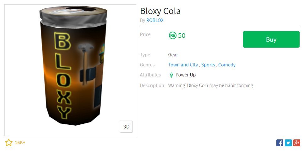 Roblox Drink Gear