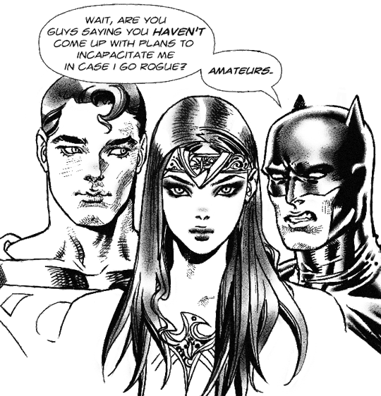 Can't stop sketching them til I feel like I've captures how they look in my head #wonderwoman #batman #superman