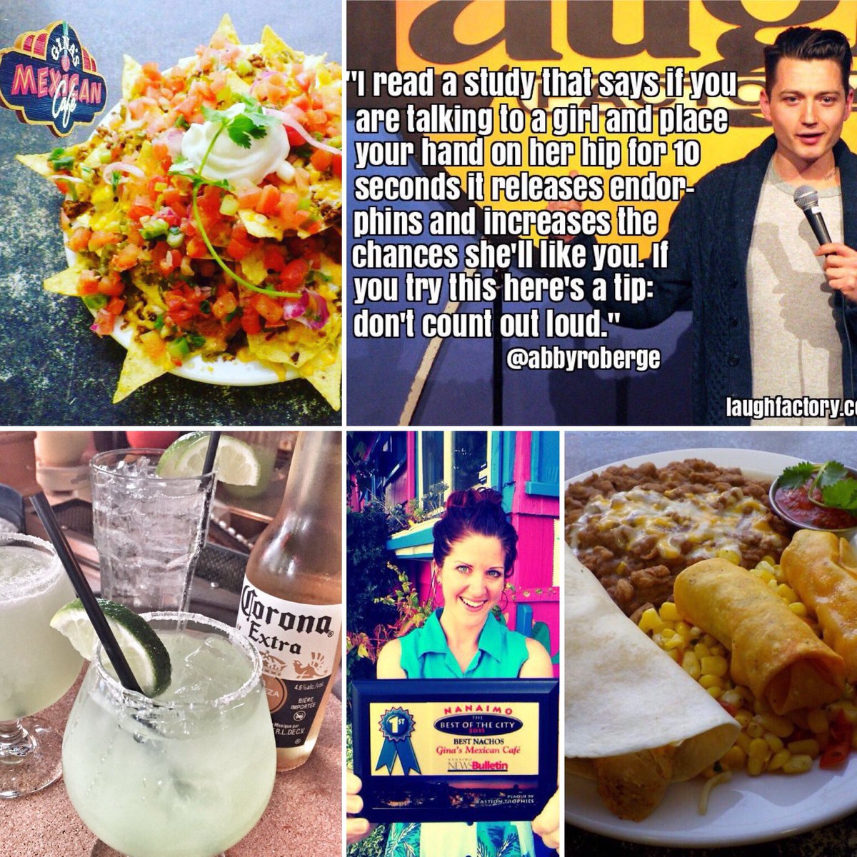 Join us for dinner &amp; then check out <a href="/AbbyRoberge/">Abby Roberge</a>'s return to #Nanaimo <a href="/TheQueensHotel/">The Queen's</a> tonight 8pm with 5 other muy hilarious comics!
