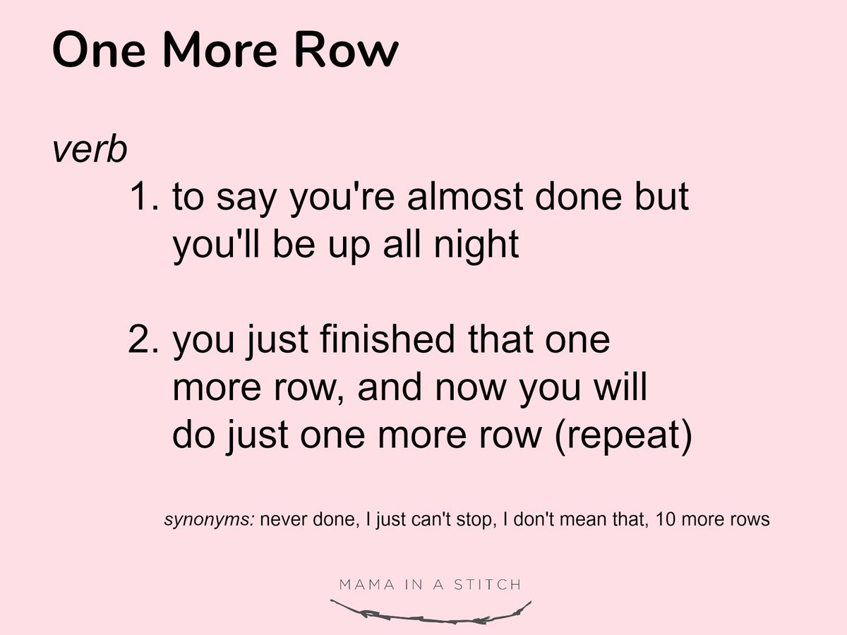 CTejidas's tweet photo. ๐ mamainastitch #SoTrue #OneMoreRow #CantStopWontStop https://t.co/UNVAJI4FLj vรญa LionBrandYarn