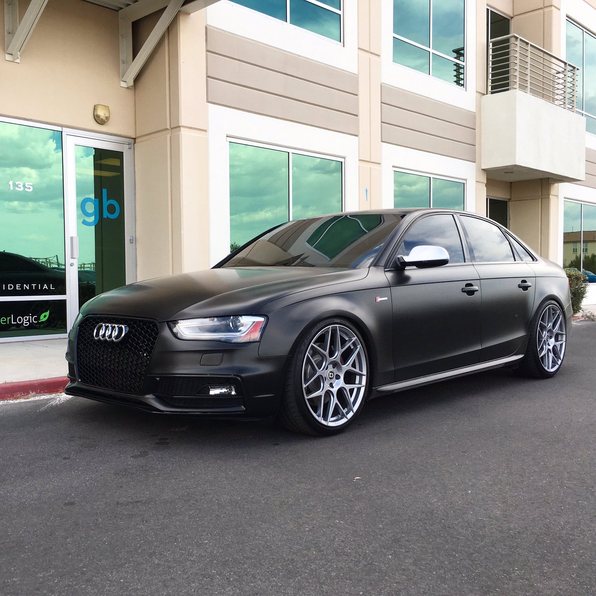 GlassyBusiness's tweet photo. We have a thing for satin black #audis over here 😈 #s4 #audi #ins4ne #car #vegas #lasvegas #tint #audis4 https://t.co/WE3HbztN5E