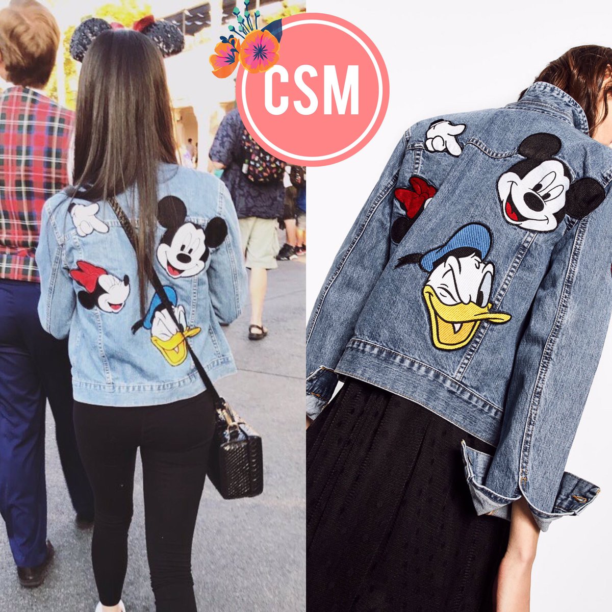 disney jean jacket zara