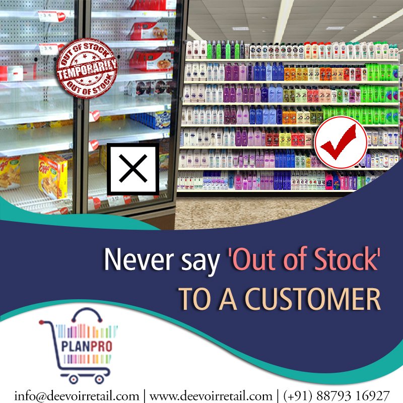 Stay #stocked with #products so there is no need of “out of stock” sign. #Visit - goo.gl/WnpPMI. #Planpro #dEEVOiR