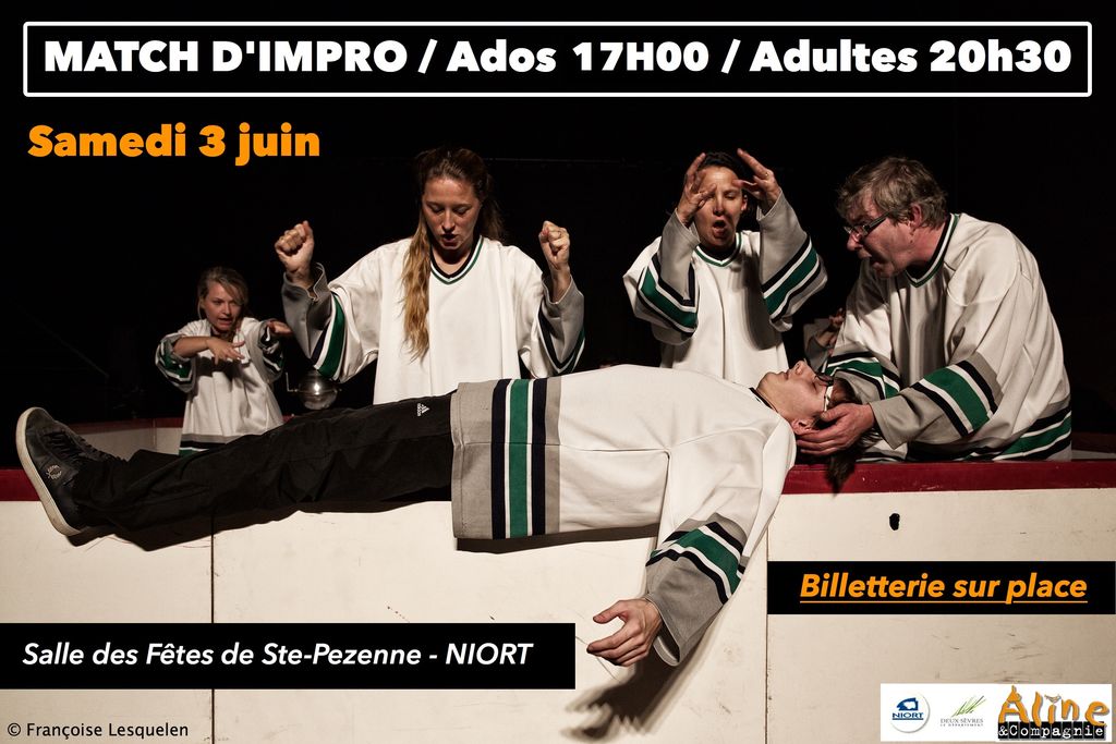 Mairie_Niort's tweet photo. 🗓 Aujourd'hui à #Niort :Théâtre d'impro : matchs amateurs via @AlineCieOff  https://t.co/IeJWAoyouX https://t.co/bWIMzC2eGY
