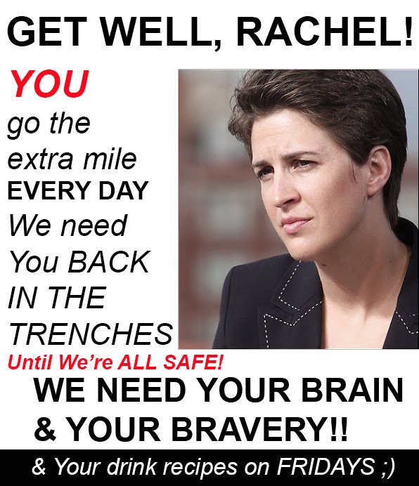 EdanClay's tweet photo. RETWEET to send Rachel @maddow a CYBER GET WELL
FROM ALL OF US WHO DEPEND ON HER
We need you healthy, #MADDOW
U R ❤️'d https://t.co/kexEpXNIso