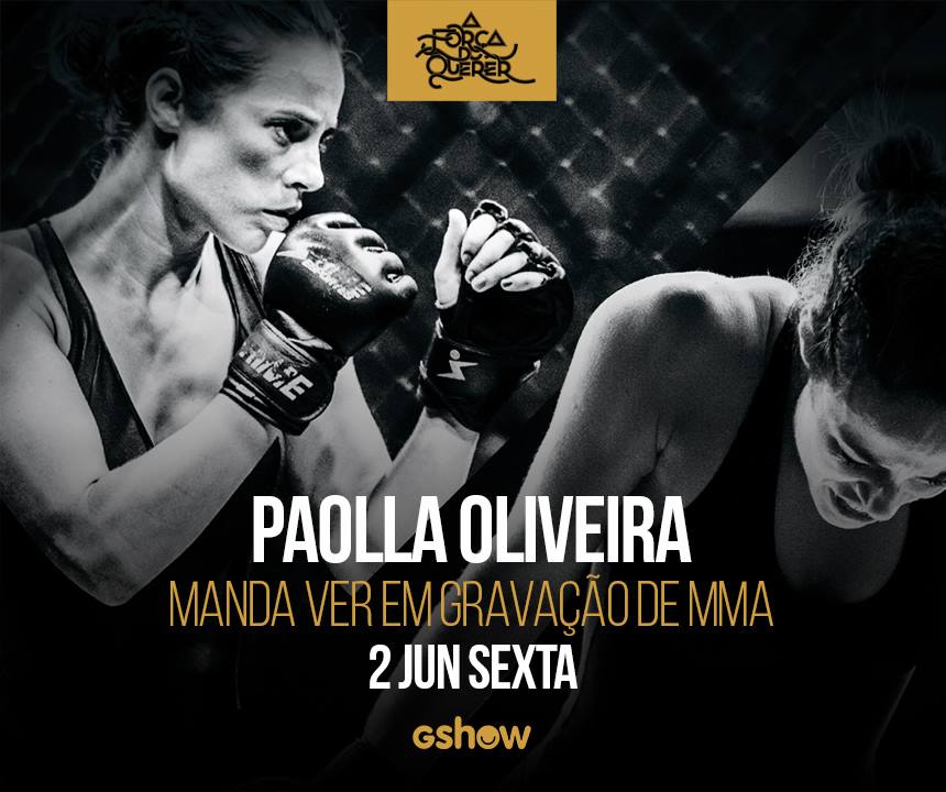 gshow's tweet photo. Olha o poder! 👊 @paolla grava cenas de Jeiza durante UFC! Confira fotos ➡️ https://t.co/wuOY8KMnCx #AForçaDoQuerer https://t.co/YWGMX4DnO3