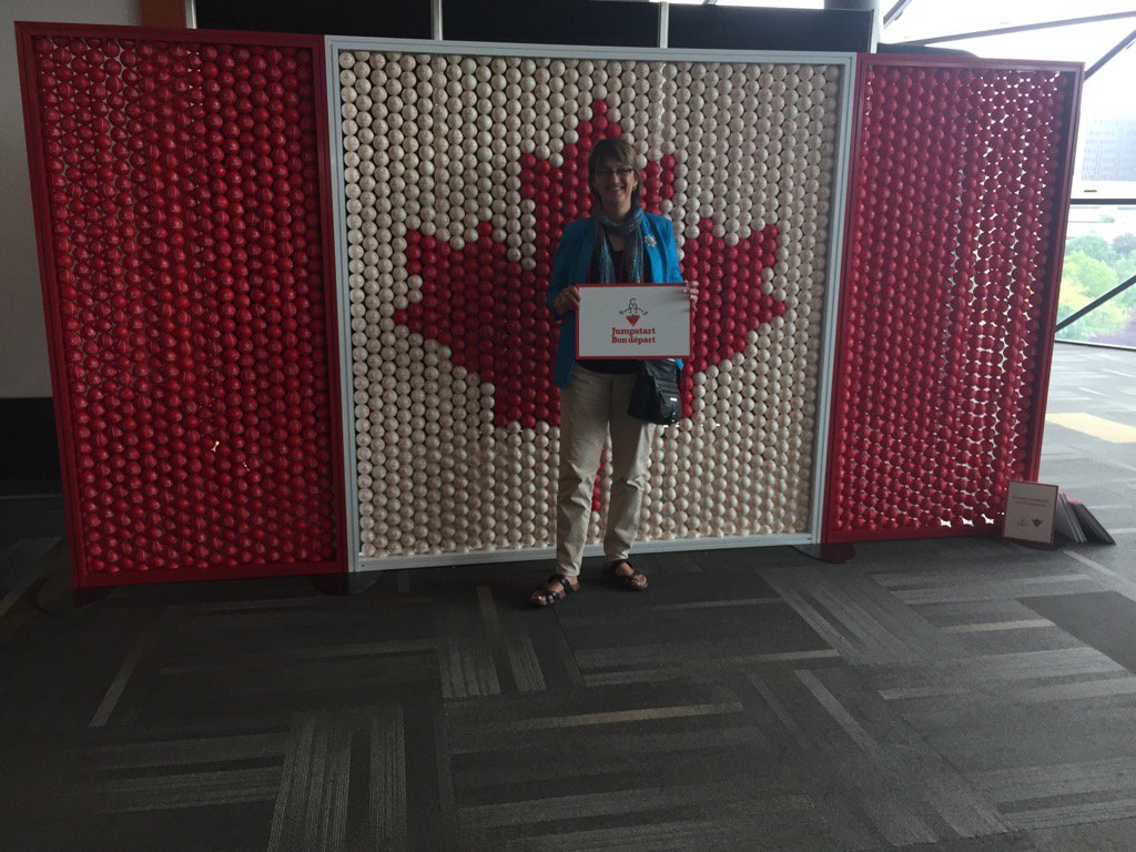 LbranchLorna's tweet photo. #FCM2017AC Canada Flag, speakers, sessions, tours and Trade Show is wonderful.  New friendships in the making! https://t.co/xr1a38pKL4