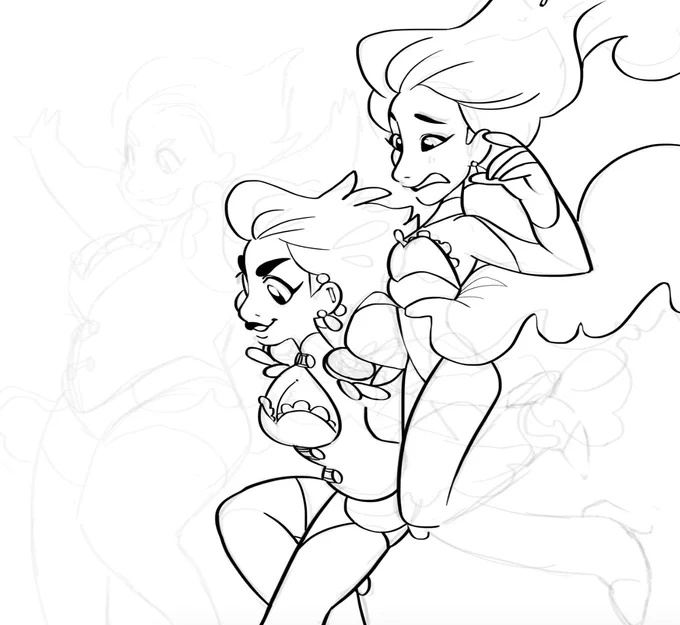 wip 
haven't drawn my girls in a while lol 