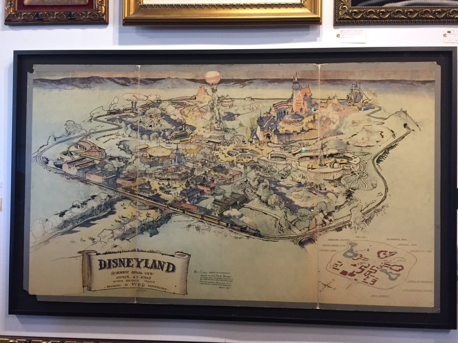 Herb Ryman Disneyland Map Original Map Of Disneyland Drawn By Walt Disney And Herb Ryman Could Fetch  $1 Million At Auction