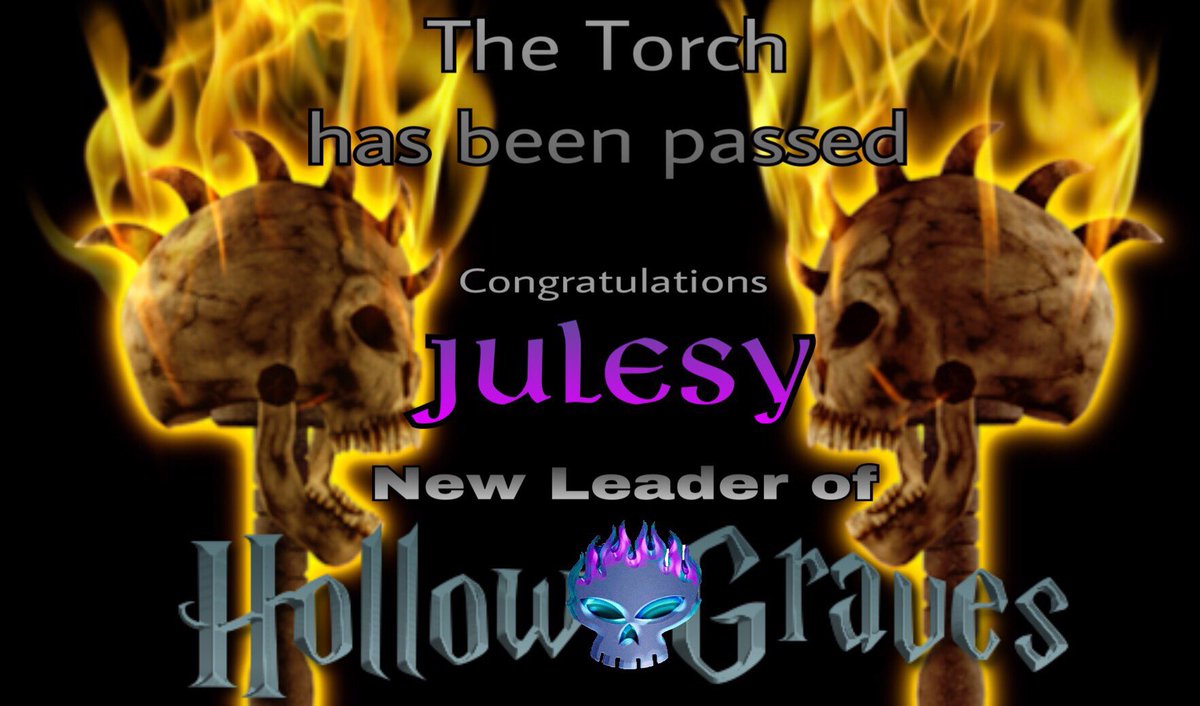 RedThornCoC's tweet photo. Passing the torch from one leader to another! Congrats @Bebravejules the new Leader of Hollow Graves! 💀💀💀 #warHG #funclan https://t.co/sAsdGhY8ac