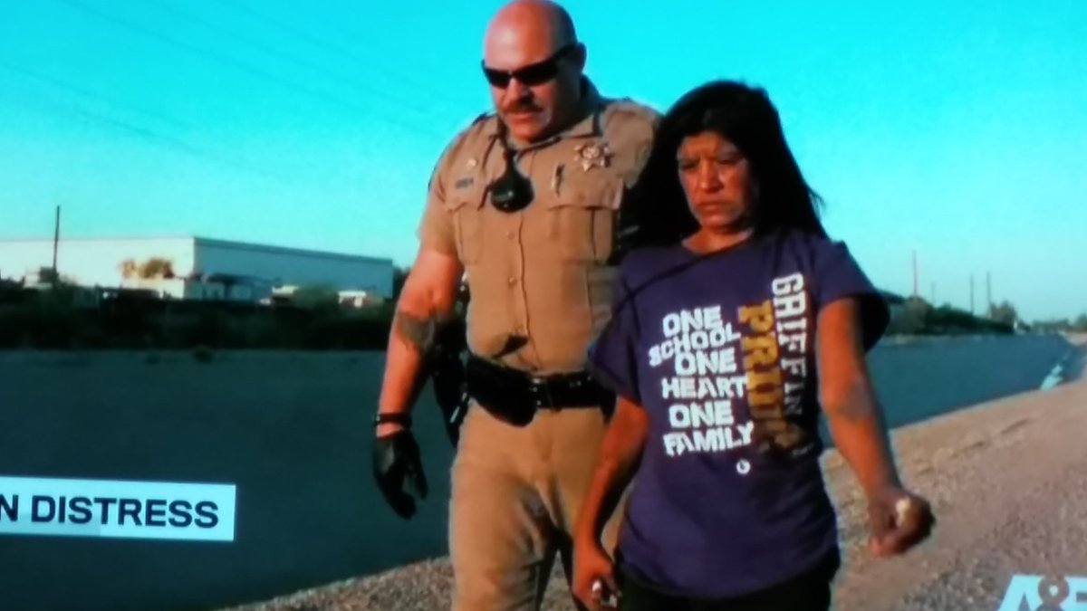 #livepd Classic Poole...one moment he's carrying a machine gun....the next moment he's carrying someone's burden.