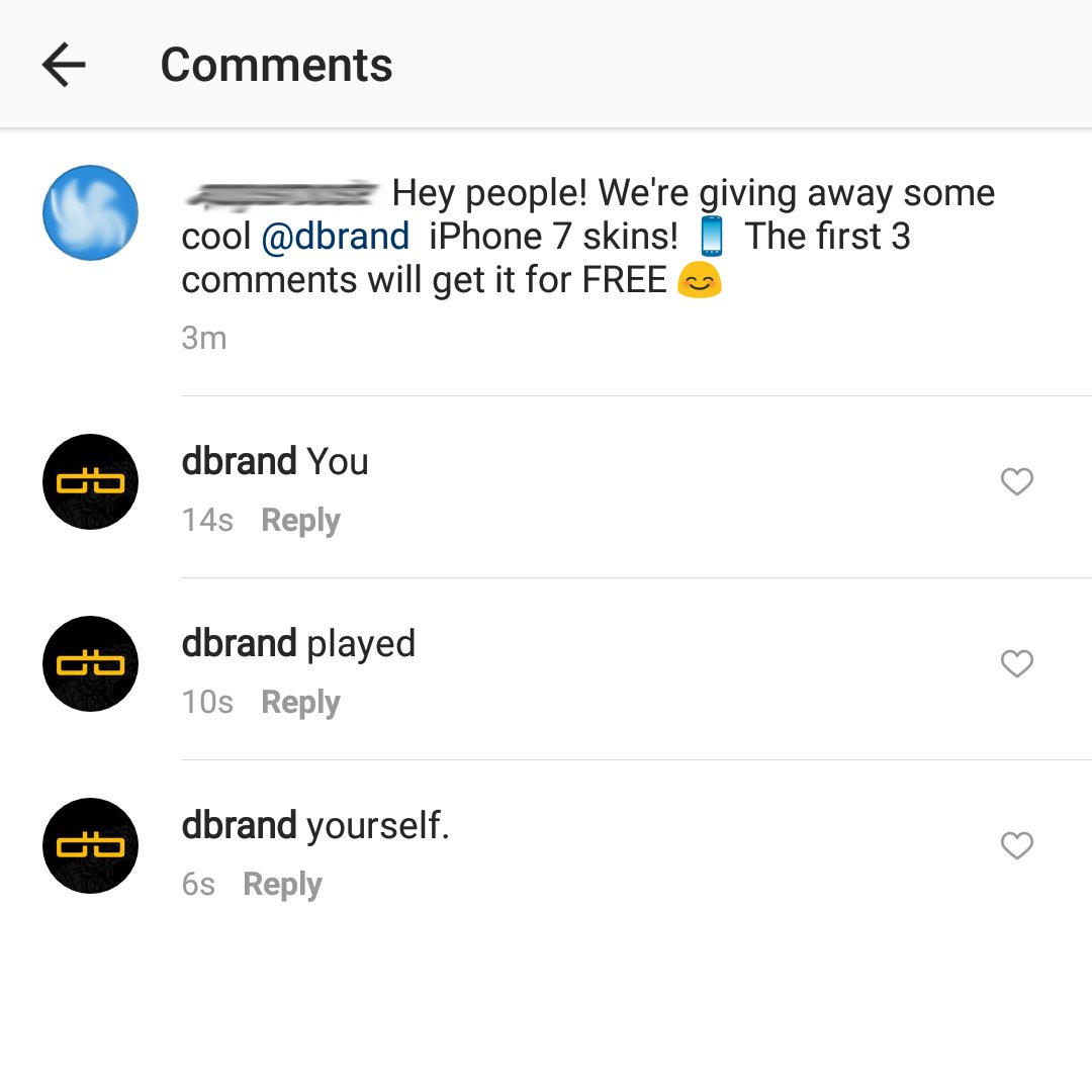 dbrand's tweet image. Hold this L.