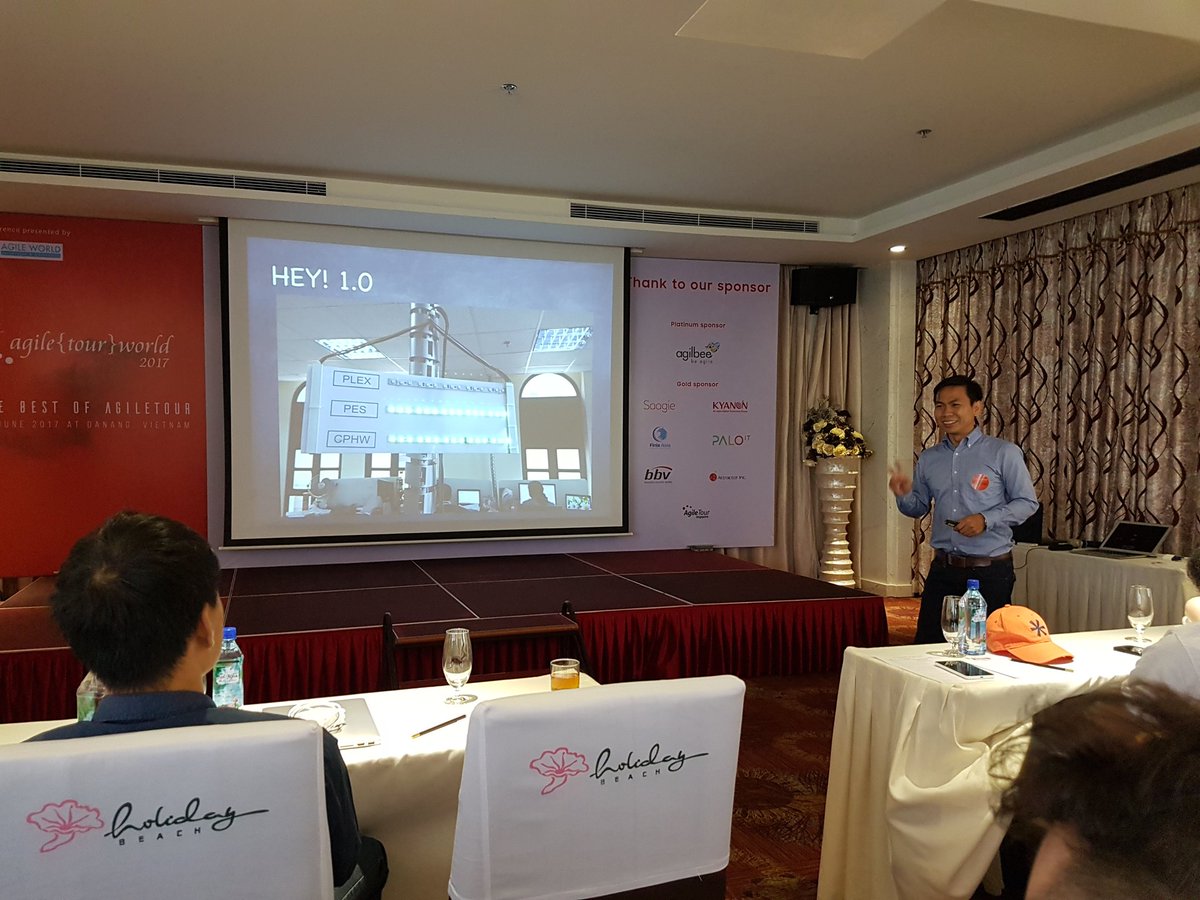 agilemontreal's tweet photo. "Are you killing Mr Jenkins?" avec Quang "Jenkins Killer" Nguyen (Saigon) #atwdanang https://t.co/YAIdJSQTDJ