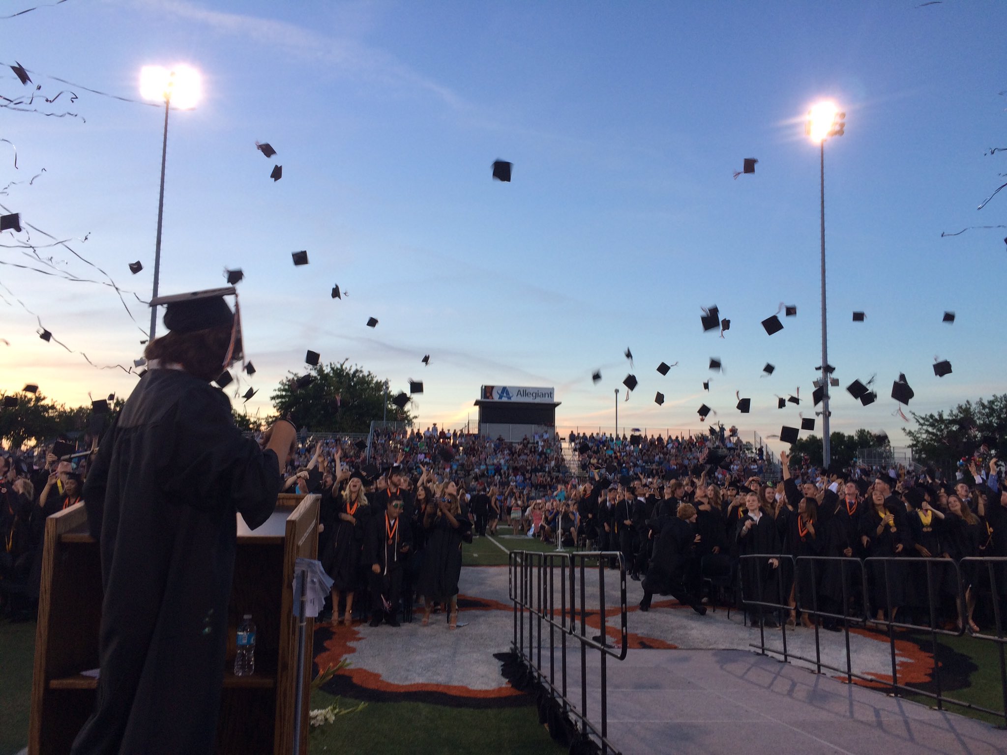 Roseville High on Twitter "The hats are flying! 464 proud graduates at
