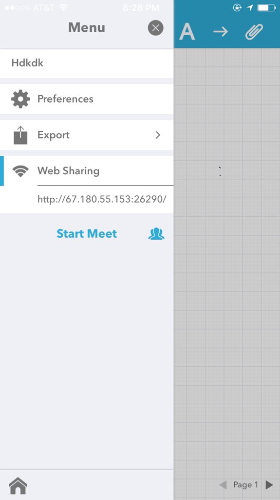 BaiBoard's tweet photo. @GinaChomic Turn on 'Web Sharing', enter the given URL on a browser in the same WiFi. https://t.co/6FSLJDVafd