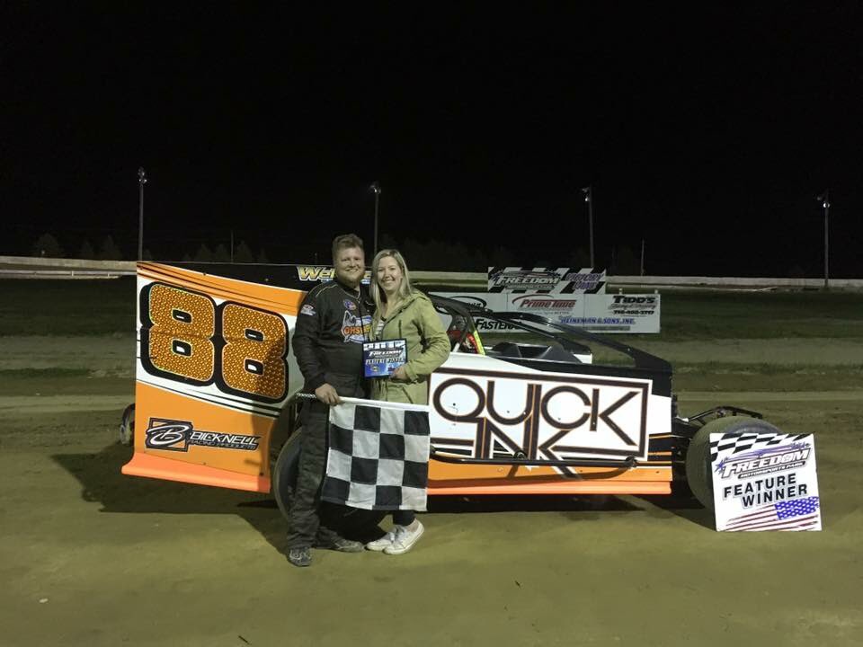 Shayne88Live's tweet photo. Can't thank everyone enough!!! @quickinksp @bicknellracing #weldstar #rivalpowdercoatings #williamsonwelding https://t.co/9wWvX7n61M