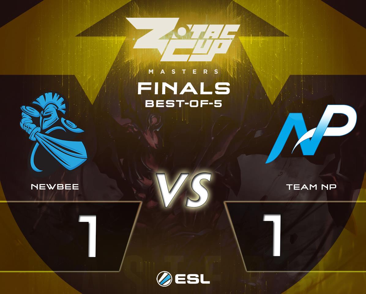 ESL_Asia's tweet photo. .@NPDotA ties it 1-1 versus @NewbeeCN! Who will take game 3 in this Bo5 Grand Finals? #ZOTACCup

💻 https://t.co/rCI0ZvIun6 https://t.co/8oMYC4mCJu