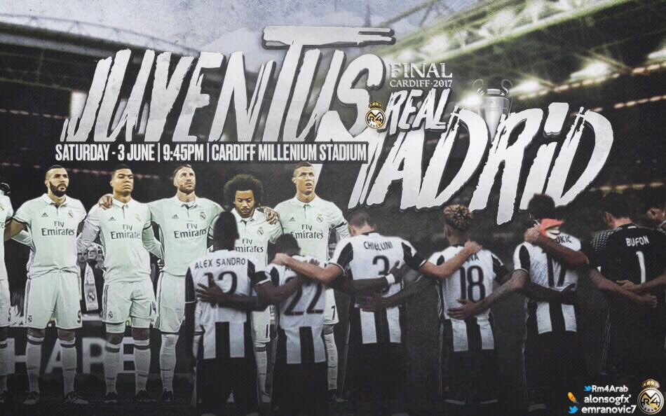 مباراة اليوم :

⚽ يوفنتوس × ريال مدريد
🏆 نهائي دوري أبطال أوروبا
⏰ الساعة: 21:45 بتوقيت مكـة المكرمة
⛳️ الملعب الوطني في كارديف
#UCLfinal