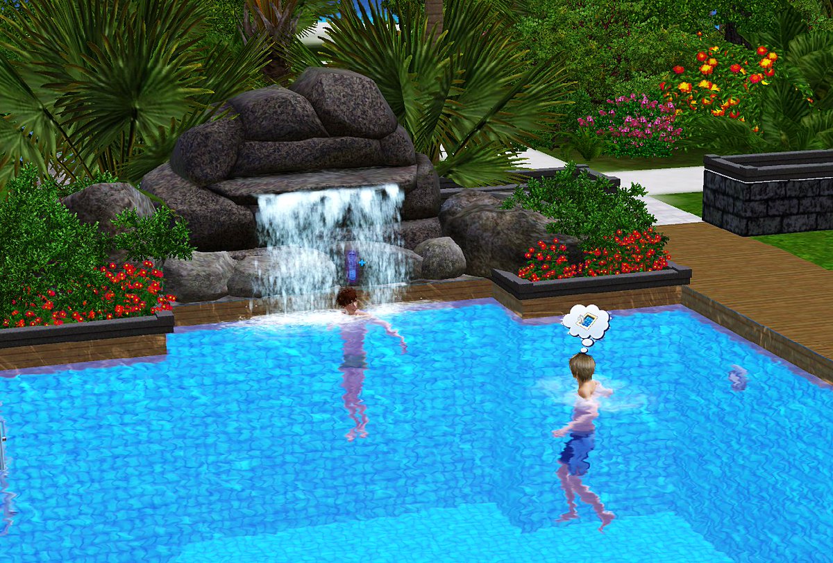 DrBox_Sims's tweet image. 남태평양에 놀러온 겹사돈의 신혼여행 일지 (1)
선탠하는 야마토와 구릿빛으로 탄 타이치, 비싼 리조트에서 점심도 먹고 마음껏 수영중